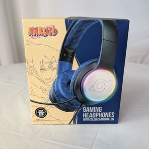 Naruto Blue Gaming Headset with Color-Changing LED And Rotating Microphone